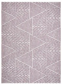Koberec SIZAL COLOR 47176260 Línie, trojuholníky, zygzak - béžový / špinavo ružový