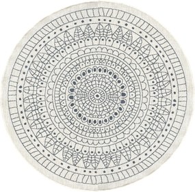 Kusový koberec Twin-Wendeteppiche 103143 creme grau – na von aj na doma, 100x100 (priemer) kruh, šedá, chodba / predsieň, Hanse Home