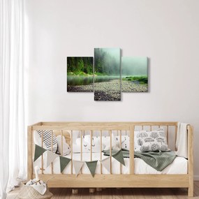 Obraz - Rieka pri lese (90x60 cm)