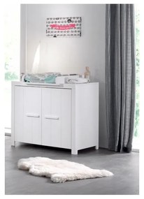 Biela detská skrinka z borovicového dreva 100x87 cm ERIK – Vipack