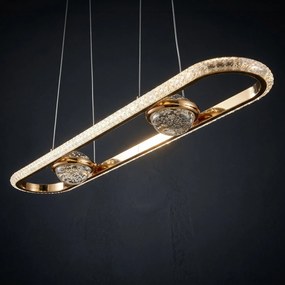 Toolight Toolight, LED závesné svietidlo 98cm, 120W, 4000K, 5000lm, G159-CP, zlatá lesklá, OSW-06411