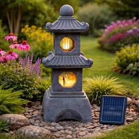 Záhradná solárna fontána BestBerg SF-30 / polyresin / 23 x 23 x 60 cm