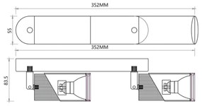 Bodové svietidlo NEO 2xGU10/8W/230V čierna/zlatá