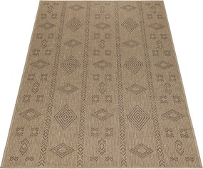 Ayyildiz, Behúň Dhaka 8711 Black, 80x250, hnedá, chodba / predsieň