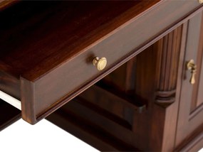 furniture-nabytek.cz - Masívny písací stôl Cambridge z mahagónu, lakovaný, hnedý – 120×60×80 cm