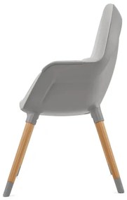 KINDERKRAFT - Detská jedálenská stolička 2v1 FINI2 buk/šedá