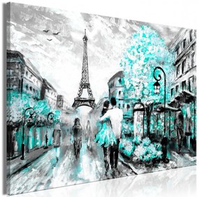 Artgeist Obraz - Colourful Rendez-Vous (1 Part) Wide Turquoise Veľkosť: 60x40, Verzia: Premium Print