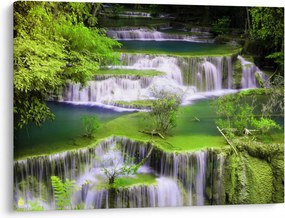 Obrázok - Vodopády Huay Mae Khamin, Kanchanaburi, Thajsko (70x50 cm)