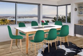 Dekorstudio Zamatová jedálenská stolička VIGO zelená