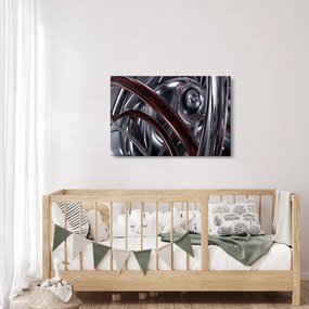 Obraz sivej abstrakcie (90x60 cm)