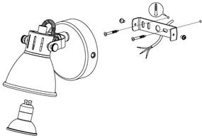 Eglo 98397 - LED Nástenné bodové svietidlo SERAS 1xGU10/3,3W/230V
