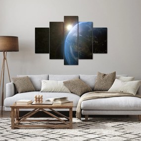 Obraz krajiny z vesmíru (150x105 cm)