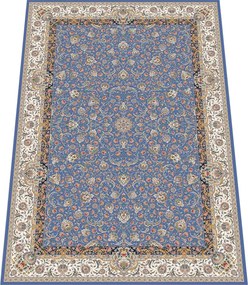 Koberec Sultan 1200 Ocean Blue – modrý orientálny vzor 100% viskóza Rozmer: 200x300 cm
