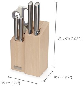 Súprava nožov so stojanom 5 ks z nehrdzavejúcej ocele Elevate Fusion – Joseph Joseph