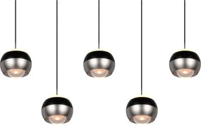 Čierne/v striebornej farbe LED závesné svietidlo Orbit – Trio Select