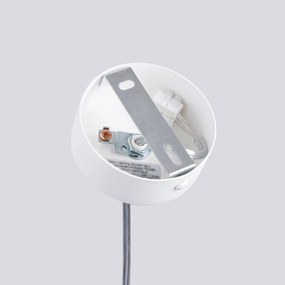 Závesné svietidlo Liro, 1x biele kovové tienidlo