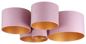 Duolla - Stropné svietidlo ROLLER PENTO 5xE27/60W/230V ružová