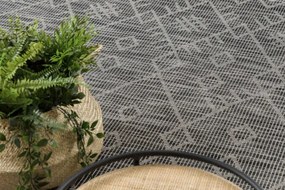 Koberec šnúrkový SIZAL PATIO ploské tkanie 3077 Boho - čierny