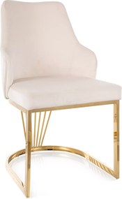 SI Alure Velvet stolička svetlo béžová