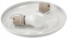 ECOLIGHT Okrúhly LED stropný panel - 2xE27 - čierny