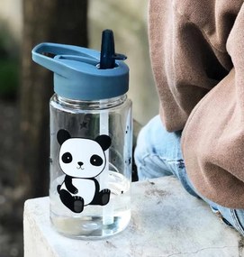 A Little Lovely Company Detská fľaša so slamkou Panda 450ml