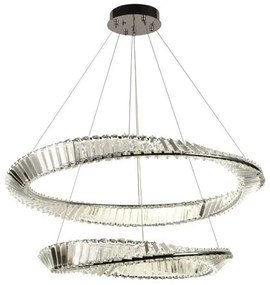 LED Stmievateľný luster na lanku LED/90W/230V 3000-6500K chróm + diaľkové ovládanie