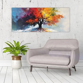 Obraz - Pestrofarebný strom (120x50 cm)