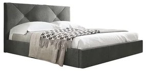 Čalúnená posteľ KARINO rozmer 140x200 cm Tmavosivá
