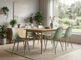 Jedálenská stolička OSAKA plastová, svetlozelená