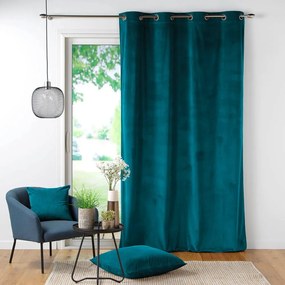 Modrý menčestrový záves 140x260 cm Casual – douceur d'intérieur