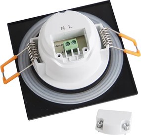 Sada 6 moderných zapustených bodových svetiel čierna vrátane LED 3-stupňové stmievateľné IP65 - Simply