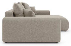 Béžová rozkladacia rohová pohovka s úložným priestorom (variabilný roh) Luma – Ropez