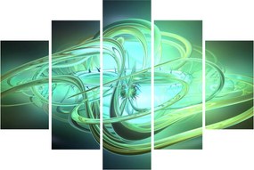 Obraz zelenej abstrakcie (150x105 cm)