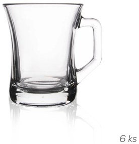 Sklenené hrnčeky v súprave 6 ks 225 ml Zen – Orion