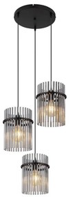 Globo 15698-3HR - Luster na lanku GORLEY 3xE27/60W/230V pr. 47 cm čierna
