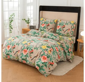 Obliečky mikroplyš PETALIA béžové Rozmer obliečky: 70 x 80 cm | 140 x 200 cm