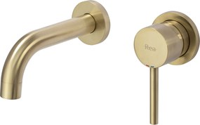 Rea Lungo, umývadlová podomietková batéria + BOX, zlatá matná, REA-B8652