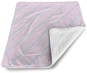 Sablio Deka pre bábätko Modré pruhy na ružovej - 80x100 cm