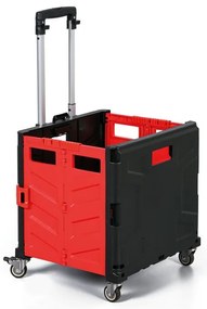Skladací nákupný vozík 30L, nosnosť 30 kg, 4 otočné kolieska