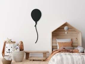 drevko Drevená nálepka do detskej izby Balón Rozmer obrazu: 44,5 x 13 cm, Farba dekorácie: Čierna