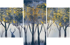 Obraz jeleňa v lese (90x60 cm)