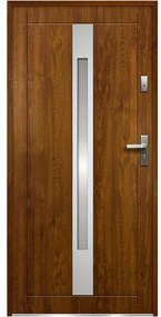 Dvere vchodové Jupiter P55 90L zlatý dub