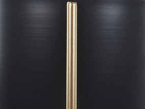 Stojanový kvetináč kovový 16 x 16 x 31 cm čierny / zlatý LEFKI Beliani