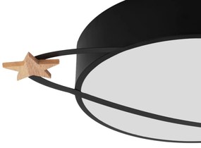 Toolight - Stropná lampa Moon Black E27 60W APP866-C, čierna, OSW-08961