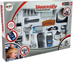 LEAN Toys Detský kadernícky salón s fénom a doplnkami strieborný