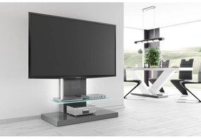 TV stolík stojan s LED podsvietením Marino Max šeda lesk