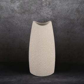 KERAMICKÁ VÁZA RISO 12X7X26 KRÉMOVÁ