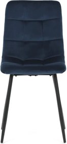 Jedálenská stolička zamatová, modrá CT-281 BLUE4