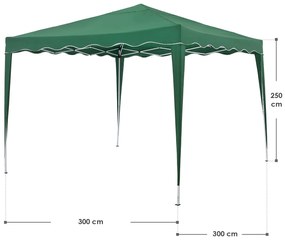 InternetovaZahrada Záhradný stan Vivara 3x3m - zelená