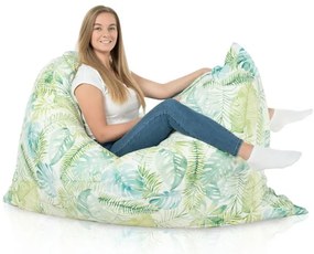 Veľký vankúš na ležanie so svetlozeleným listovým vzorom – XL / XXL Veľkosť: XL